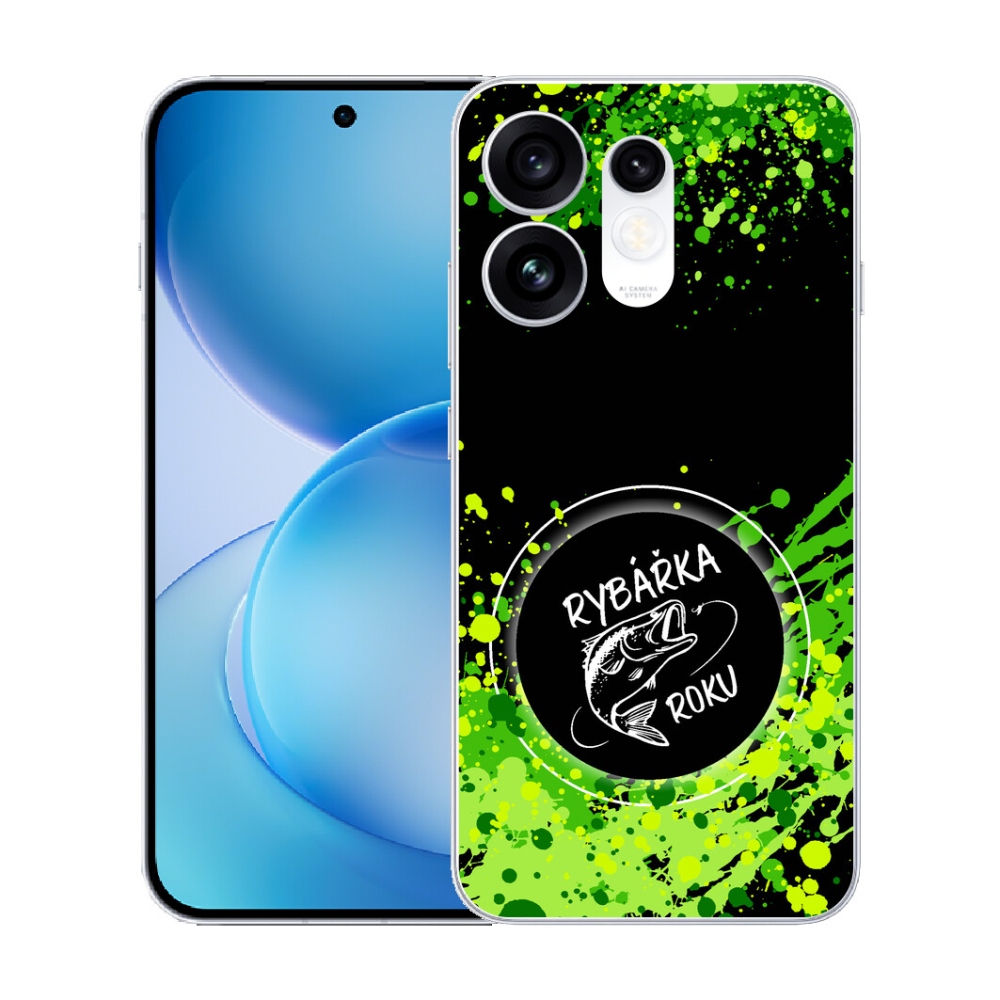 mmCase géltok az Oppo Reno 16 5G-hez – „Az év horgásznője” fekete háttérrel