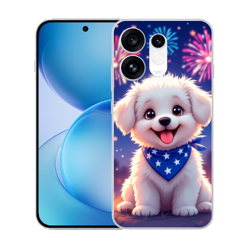 mmCase gél tok az Oppo Reno 16 5G-hez – ünnepi kiskutya