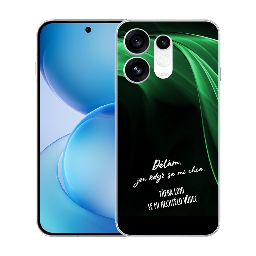mmCase géltok az Oppo Reno 16 5G-hez – vicces felirat, 12, fekete háttér