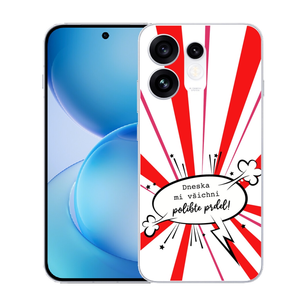 mmCase géltok az Oppo Reno 16 5G-hez – vicces felirat, 15, fehér háttér