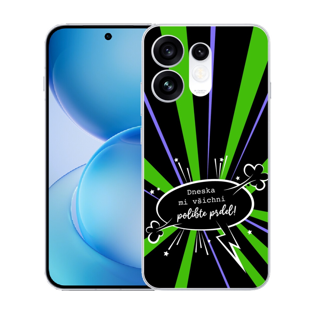 mmCase géltok az Oppo Reno 16 5G-hez – vicces felirat, 15, fekete háttér