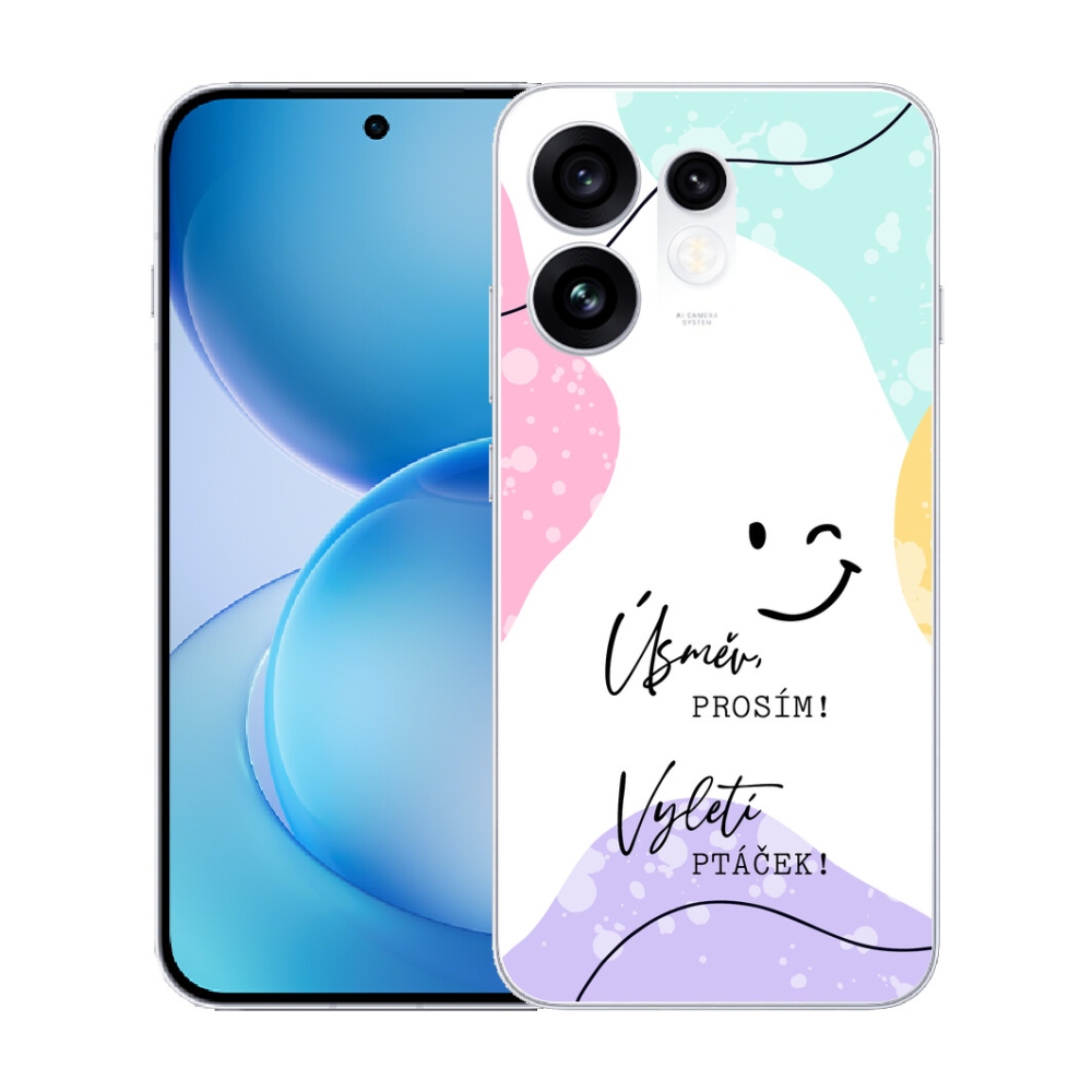 mmCase géltok az Oppo Reno 16 5G-hez – vicces felirat, 4 fehér háttér