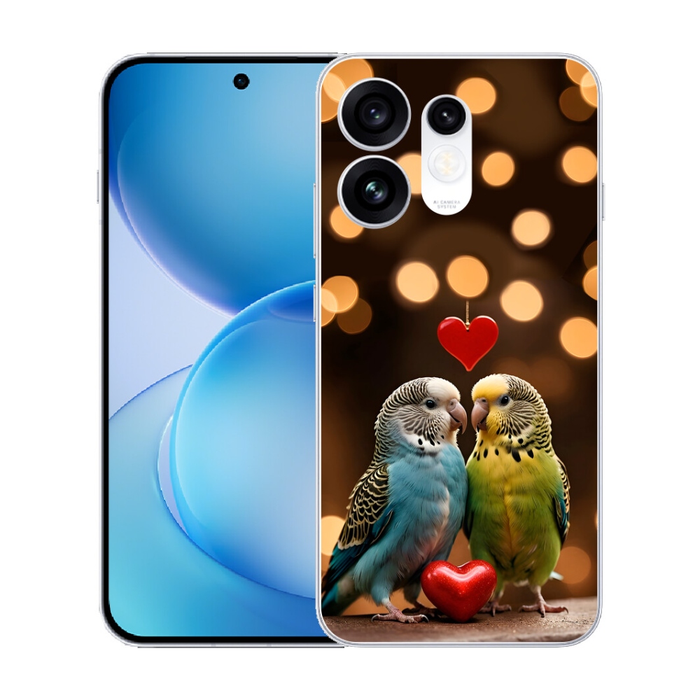 mmCase géltok az Oppo Reno 16 5G-hez – szerelmes papagájok