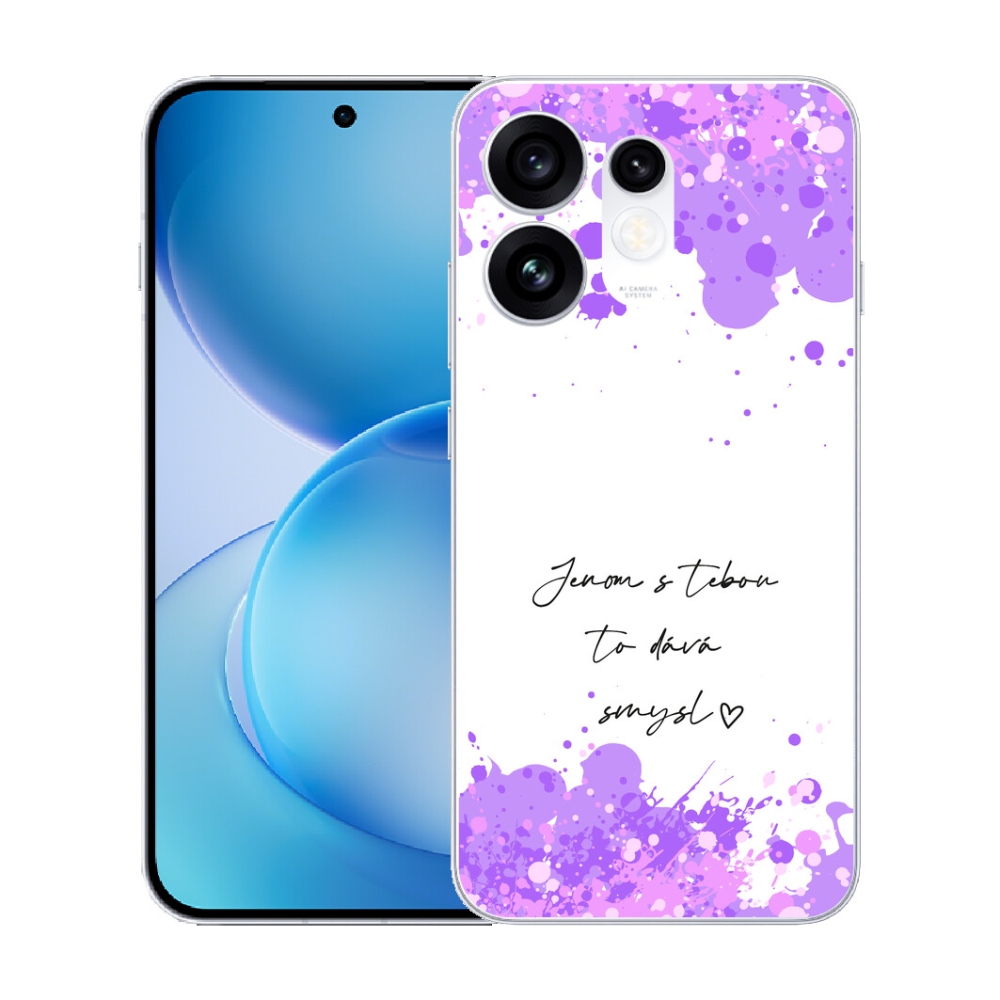 mmCase gél tok az Oppo Reno 16 5G-hez – szerelmes felirat fehér háttérrel