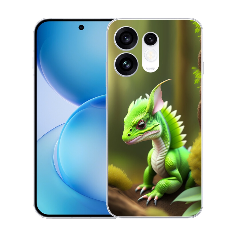 mmCase gél tok az Oppo Reno 16 5G-hez – zöld sárkány