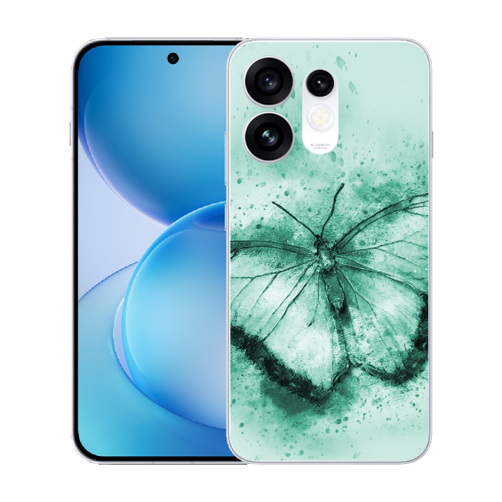 mmCase géltok az Oppo Reno 16 5G-hez – zöld pillangó