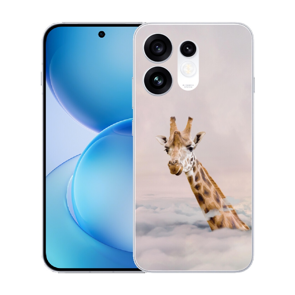 mmCase gél tok az Oppo Reno 16 5G-hez – zsiráf a felhőkben