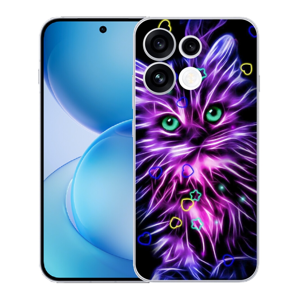 mmCase gél tok az Oppo Reno 16 FS 5G-hez – absztrakt macska