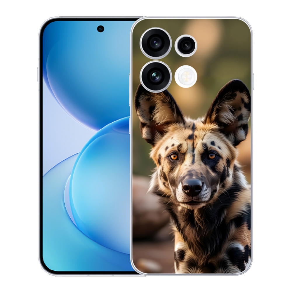 mmCase gélhuzat az Oppo Reno 16 FS 5G-hez – afrikai vadkutya