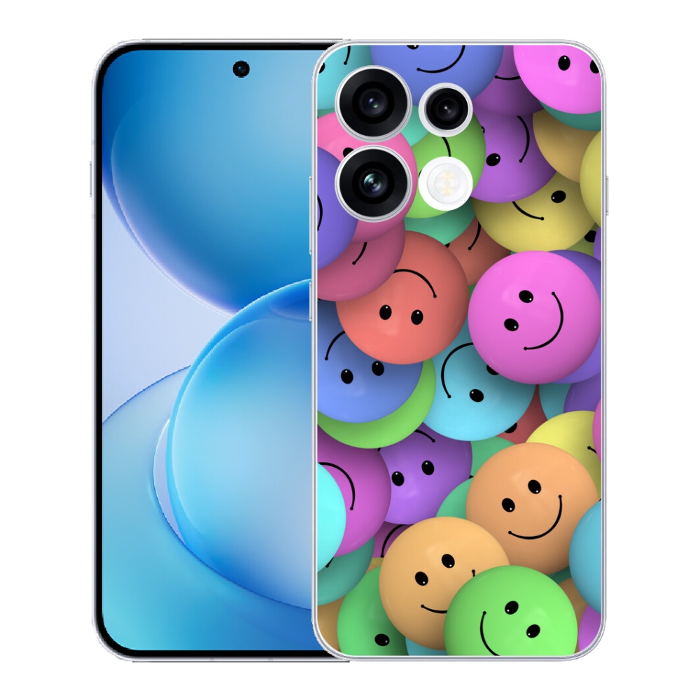 mmCase gél tok az Oppo Reno 16 FS 5G-hez – színes smiley-k