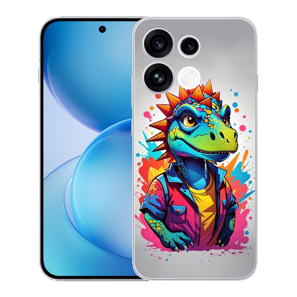mmCase géltok az Oppo Reno 16 FS 5G-hez – színes dinoszaurusz