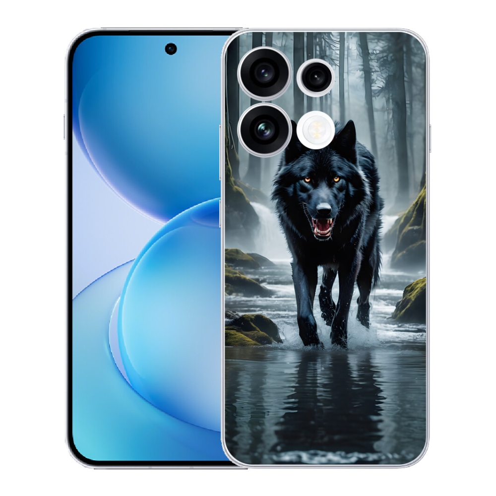 mmCase géltok az Oppo Reno 16 FS 5G-hez – fekete farkas