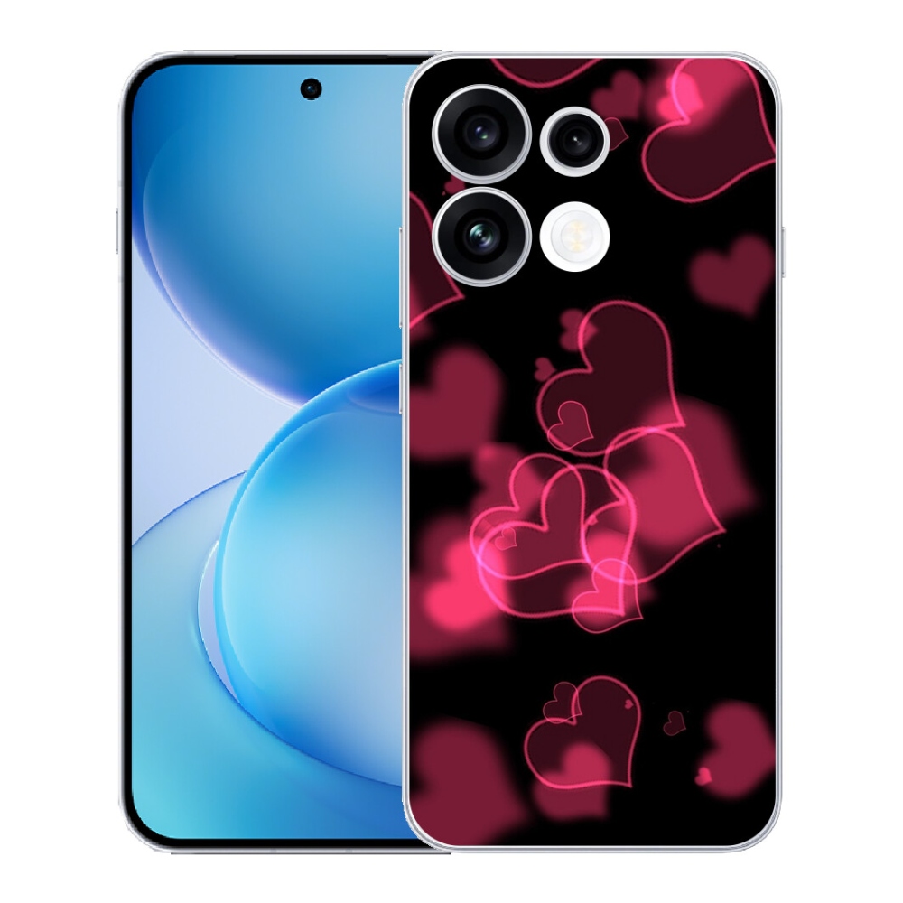 mmCase géltok az Oppo Reno 16 FS 5G-hez – piros szívecskék