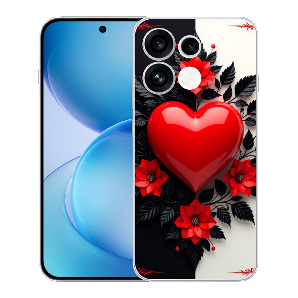 mmCase géltok az Oppo Reno 16 FS 5G-hez – piros szív
