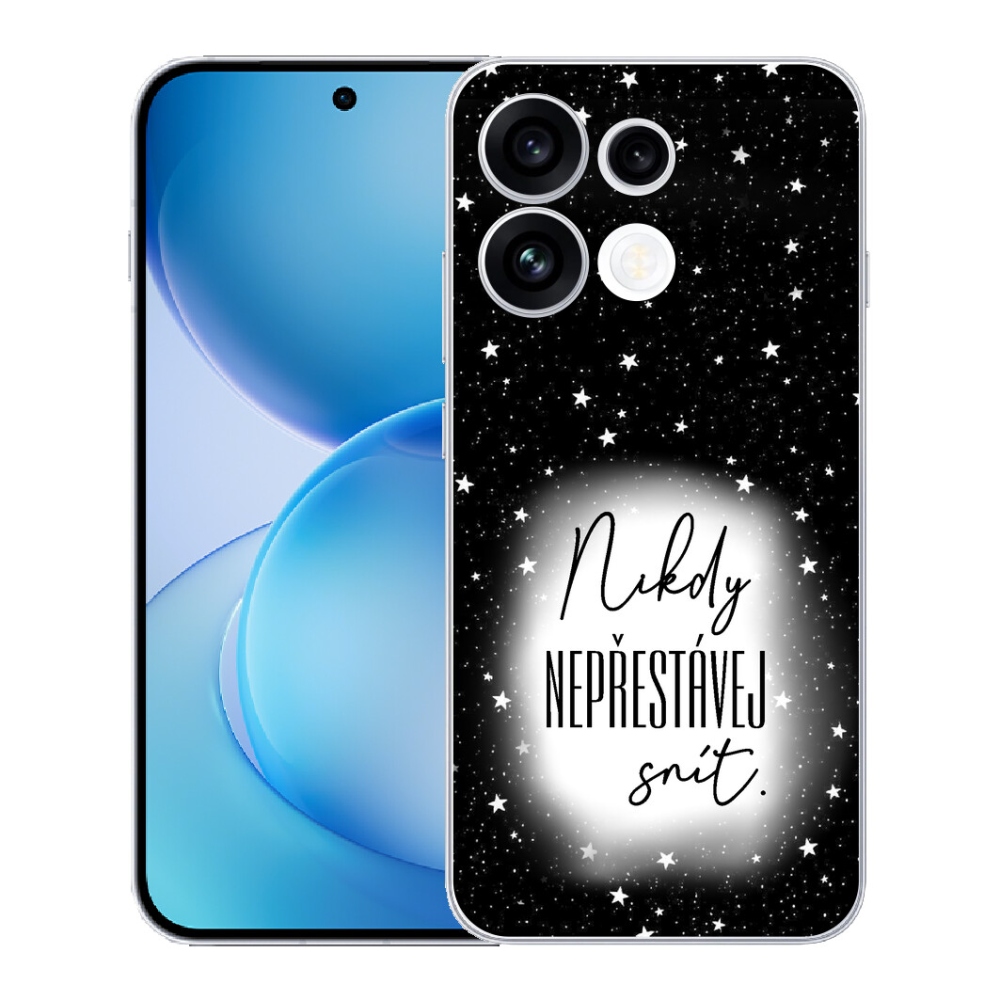 mmCase géltok az Oppo Reno 16 FS 5G-hez – idézet 1, fekete-fehér háttérrel