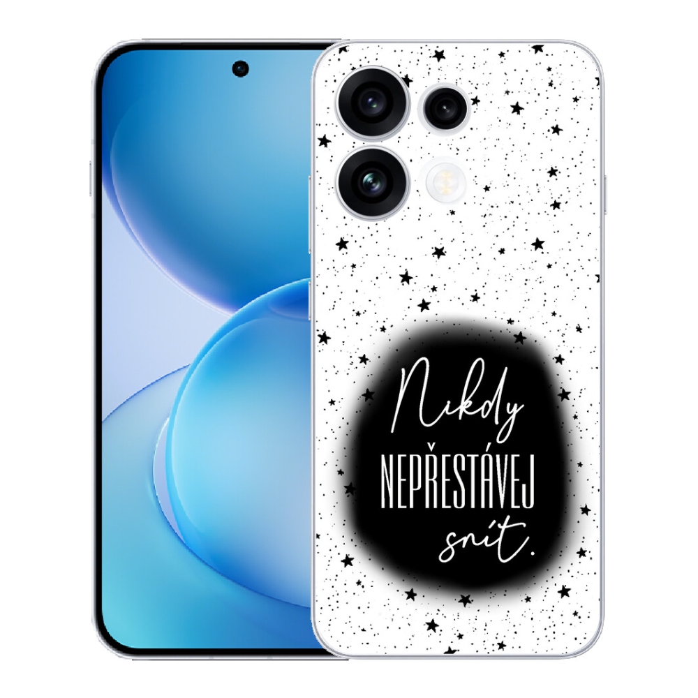 mmCase gél tok az Oppo Reno 16 FS 5G-hez – 1. idézet, fekete-fehér háttér