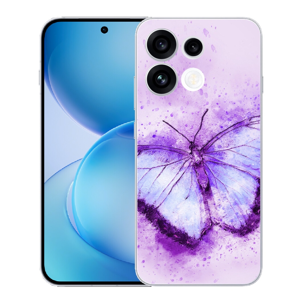 mmCase géltok az Oppo Reno 16 FS 5G-hez – lila pillangó