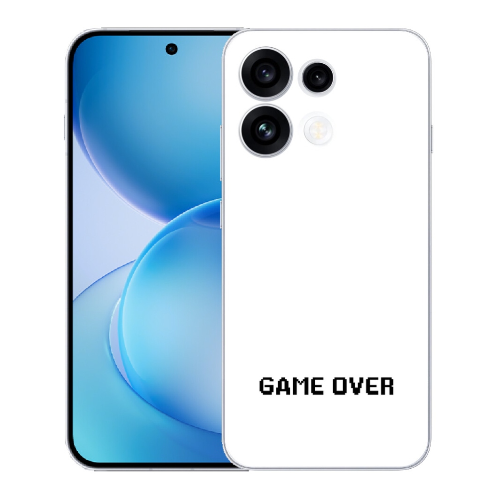 mmCase gél tok az Oppo Reno 16 FS 5G-hez – „game over” fehér háttérrel
