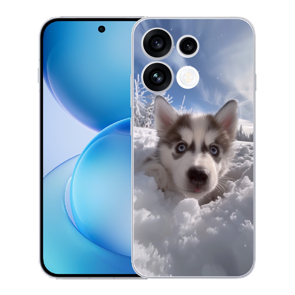mmCase géltok az Oppo Reno 16 FS 5G-hez – husky a hóban