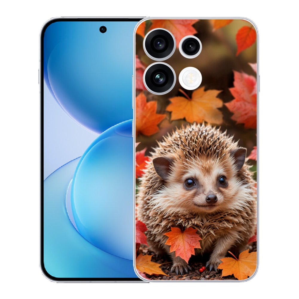 mmCase gélhuzat az Oppo Reno 16 FS 5G-hez – sün a levelek között