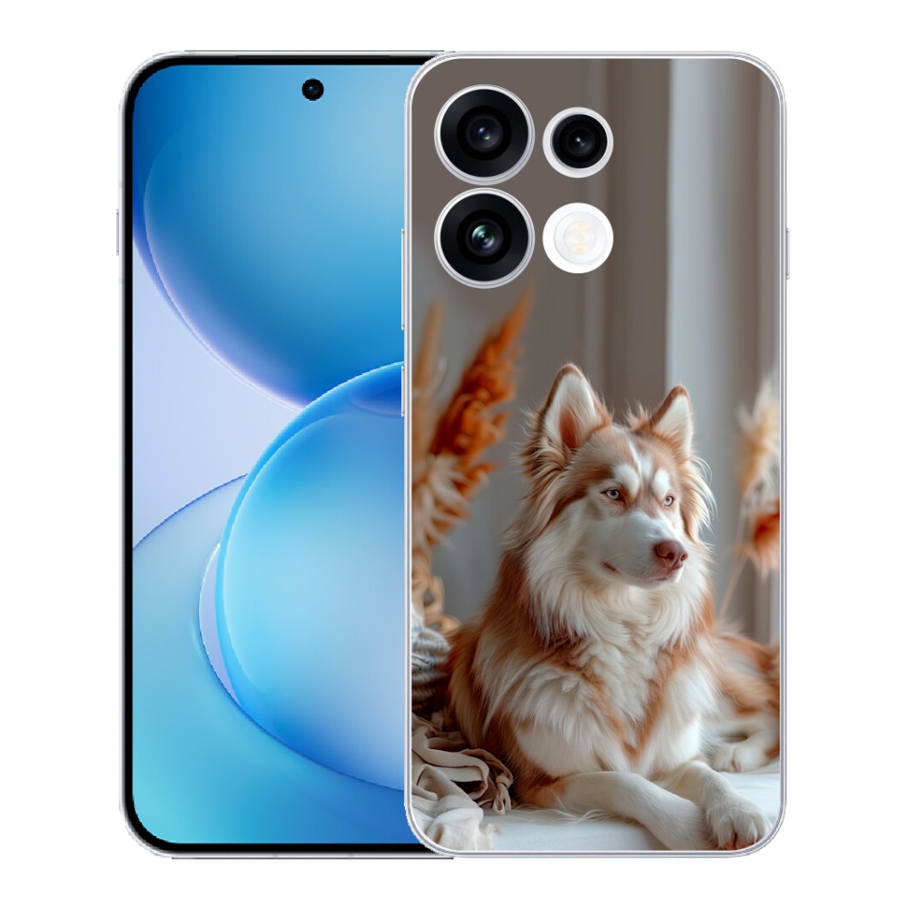 mmCase gél tok az Oppo Reno 16 FS 5G-hez – nyugodt szibériai husky