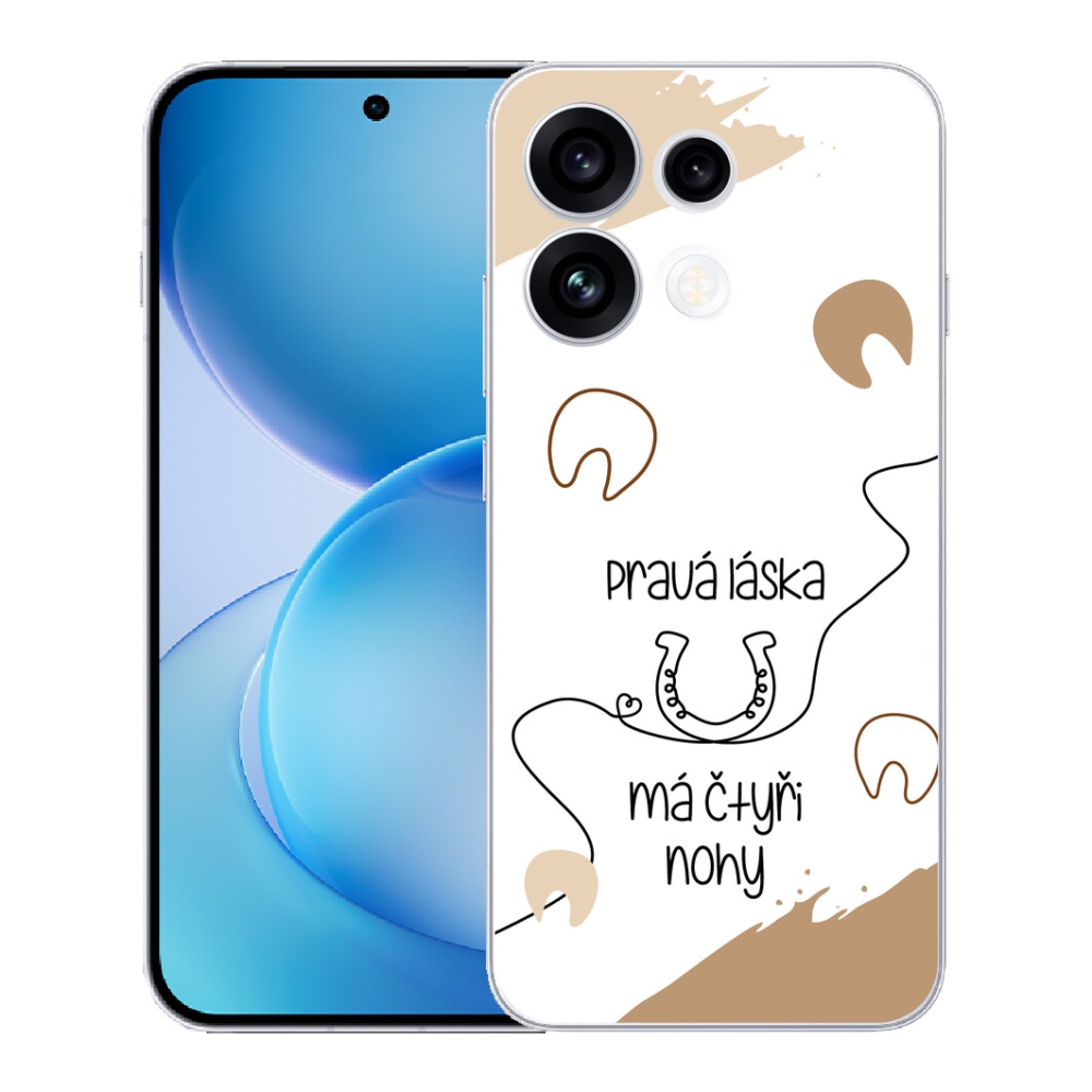 mmCase géltok az Oppo Reno 16 FS 5G-hez – ló motívum, fehér háttér