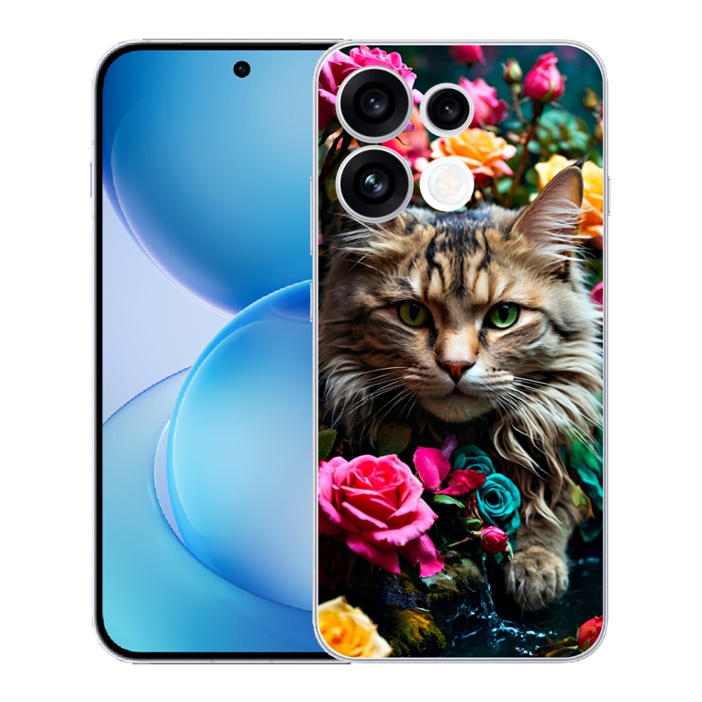 mmCase gél tok az Oppo Reno 16 FS 5G-hez – macskás mintázat 2