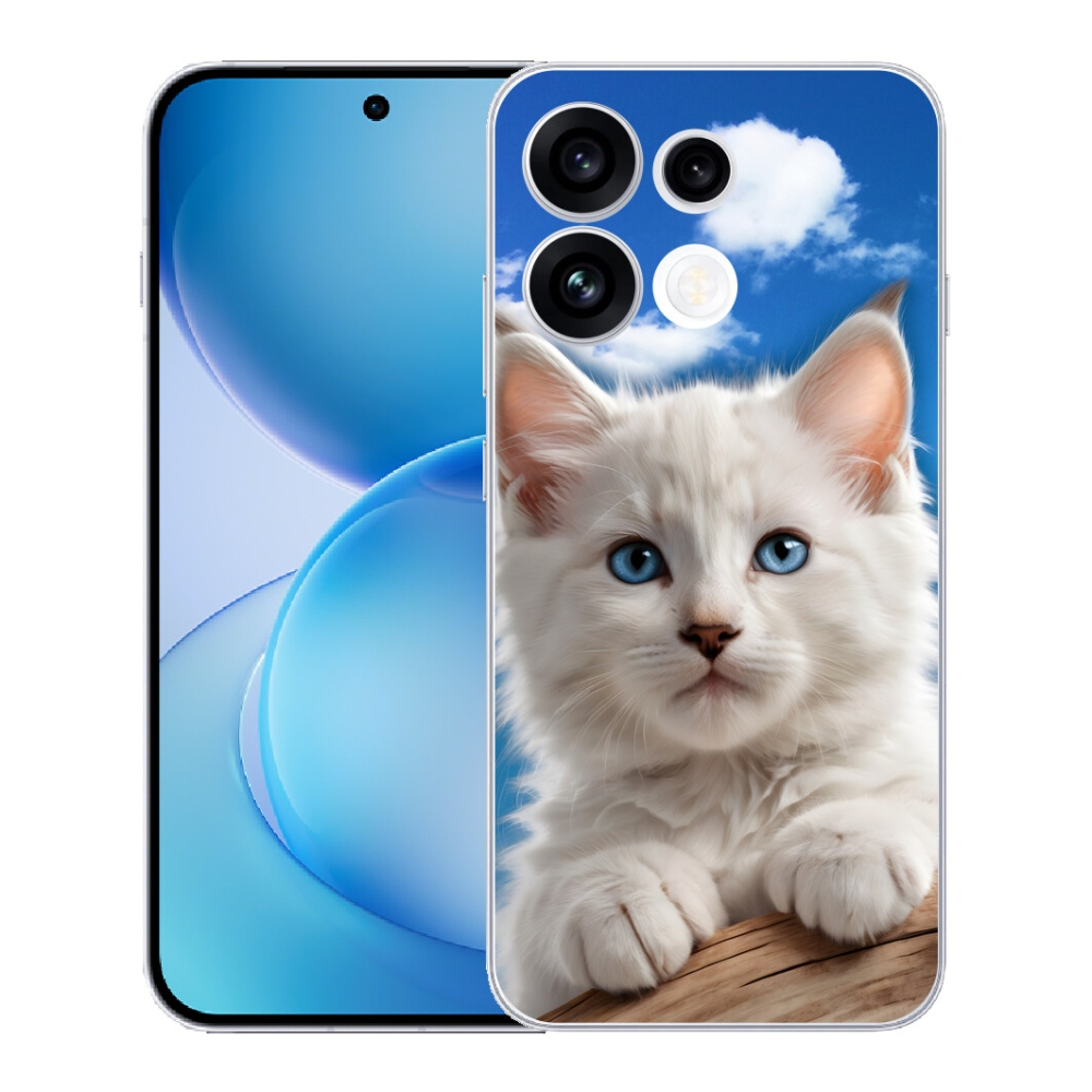 mmCase gél tok az Oppo Reno 16 FS 5G-hez – cica és felhők