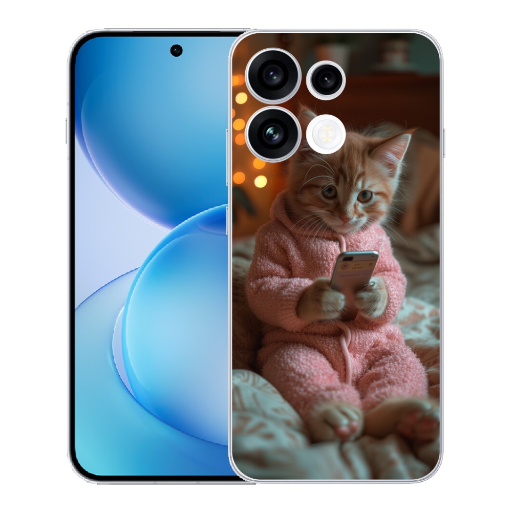 mmCase géltok az Oppo Reno 16 FS 5G-hez – cica mobiltelefonnal