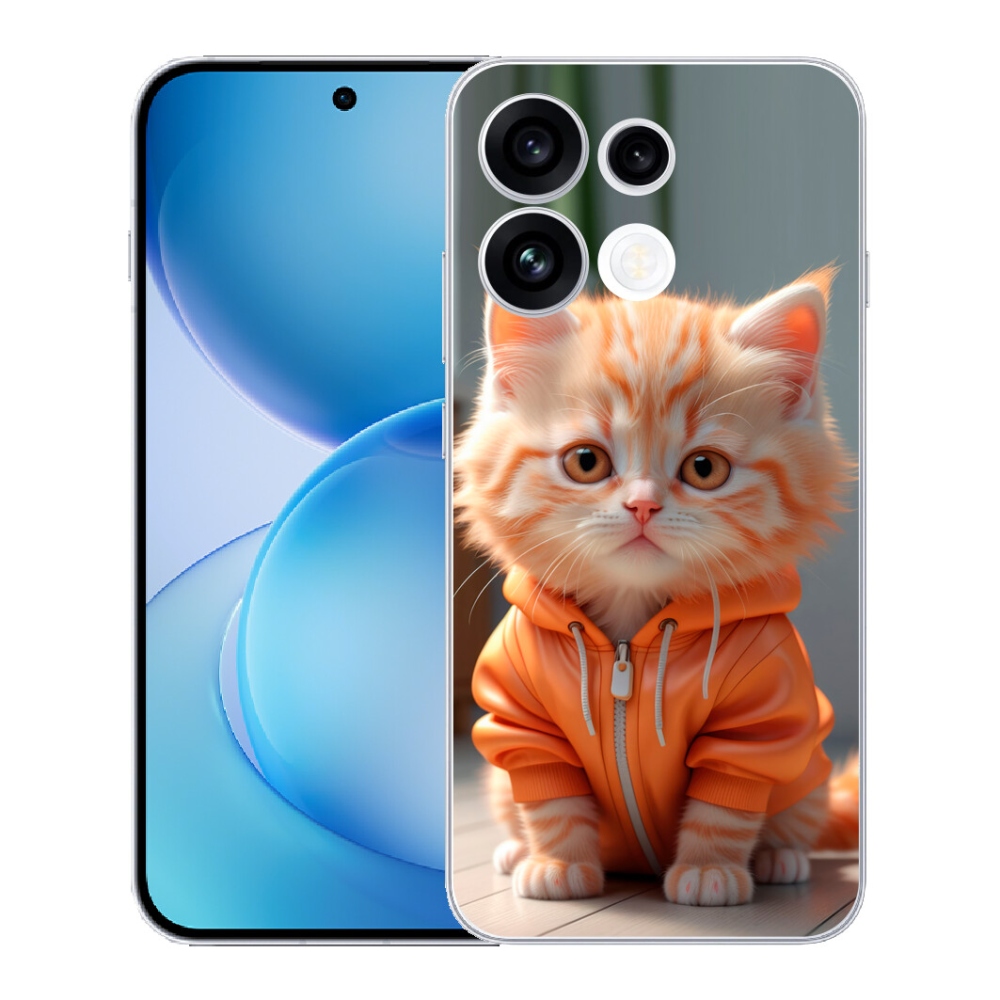 mmCase gél tok az Oppo Reno 16 FS 5G-hez – pulóveres cica