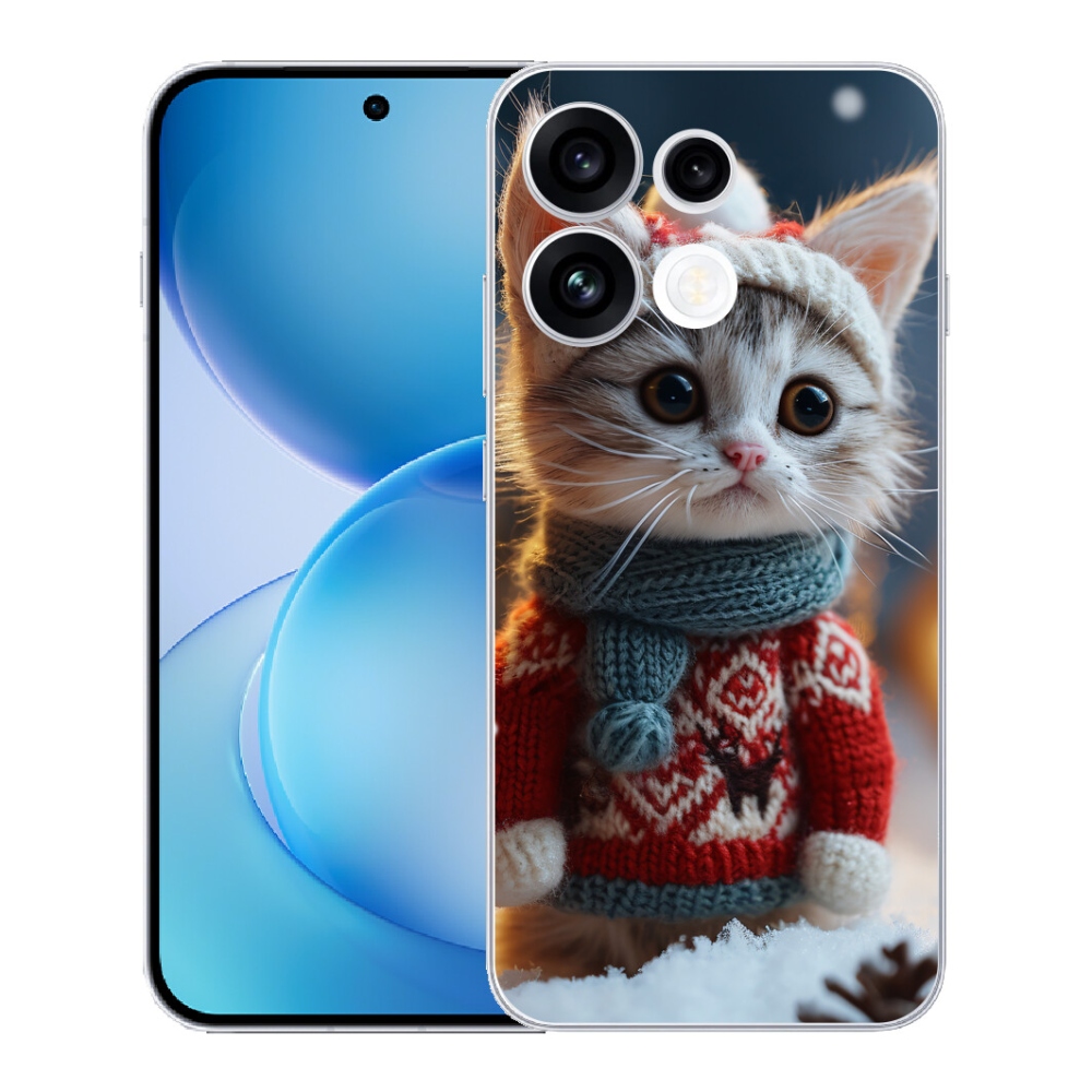 mmCase géltok az Oppo Reno 16 FS 5G-hez – pulóveres cica