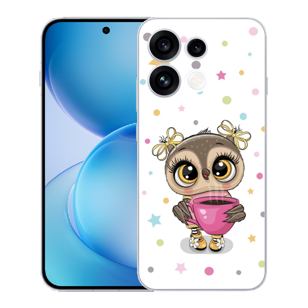 mmCase gélhuzat az Oppo Reno 16 FS 5G-hez – rajzolt bagoly