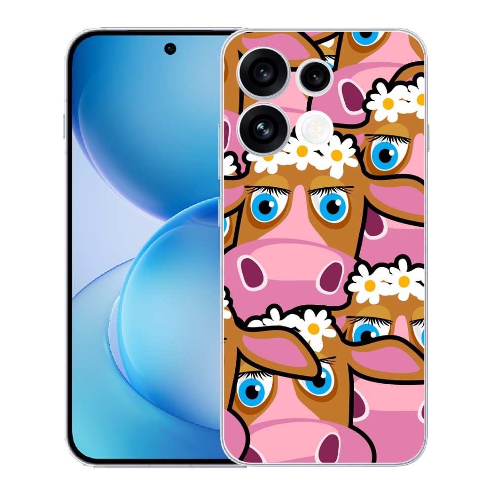 mmCase gél tok az Oppo Reno 16 FS 5G-hez – rajzolt tehenek