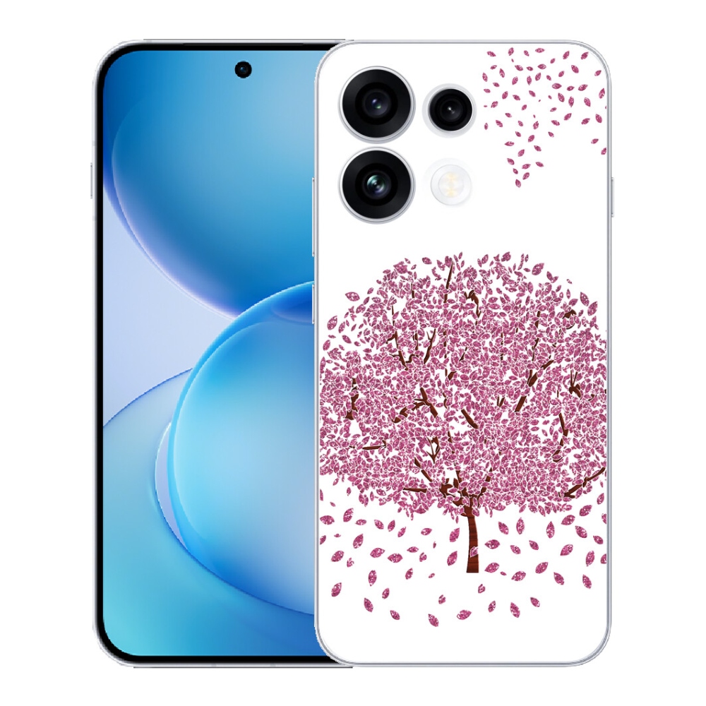 mmCase gélhuzat az Oppo Reno 16 FS 5G-hez – rajzolt fa levelekkel