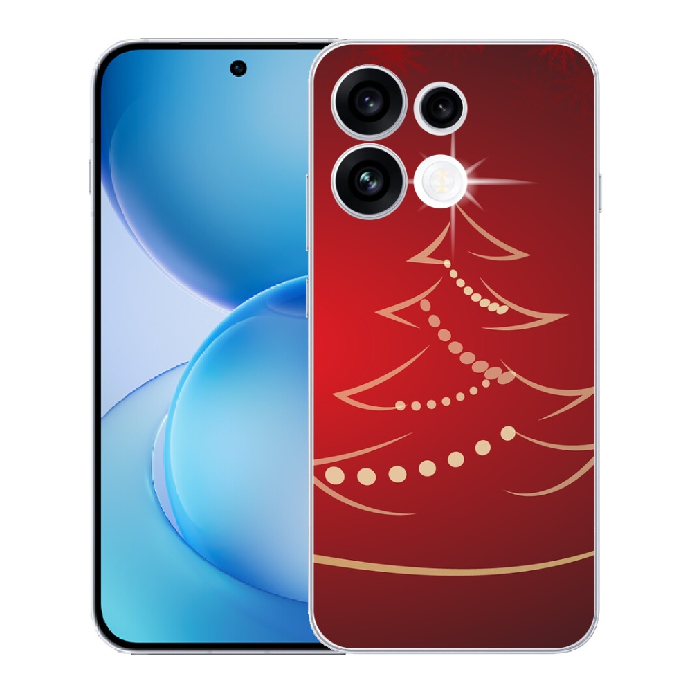 mmCase gél tok az Oppo Reno 16 FS 5G-hez – rajzolt karácsonyfa