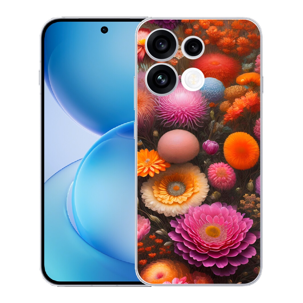 mmCase géltok az Oppo Reno 16 FS 5G-hez – virágkompozíció