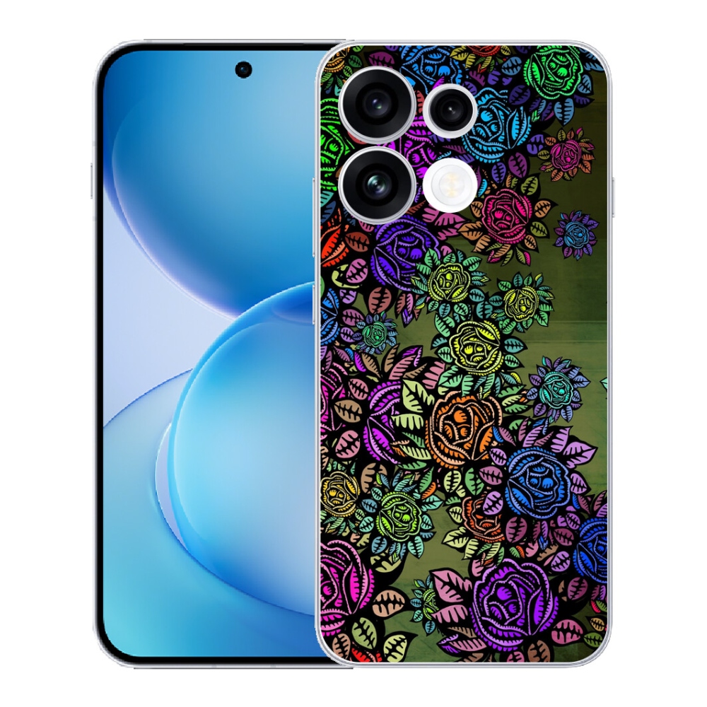 mmCase gél tok az Oppo Reno 16 FS 5G-hez – virágok 6