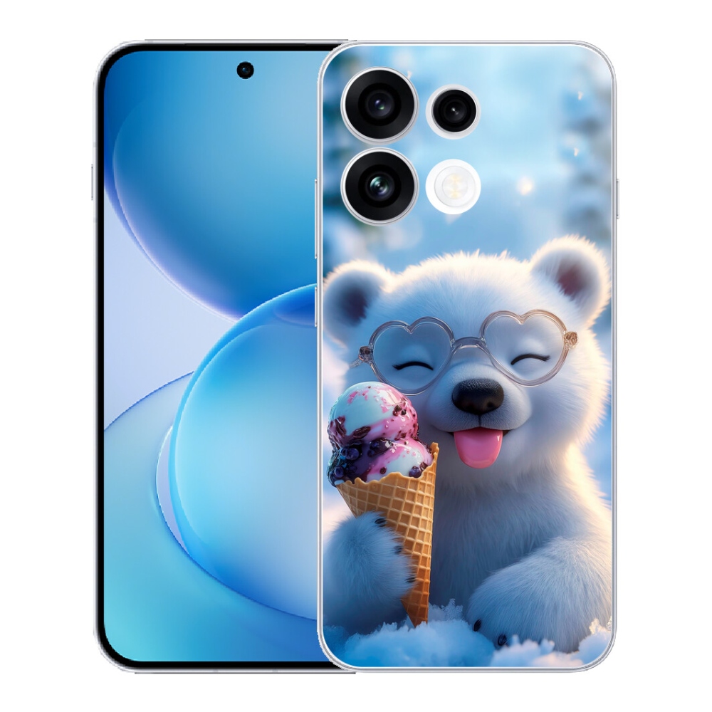 mmCase gél tok az Oppo Reno 16 FS 5G-hez – mackó fagylalttal