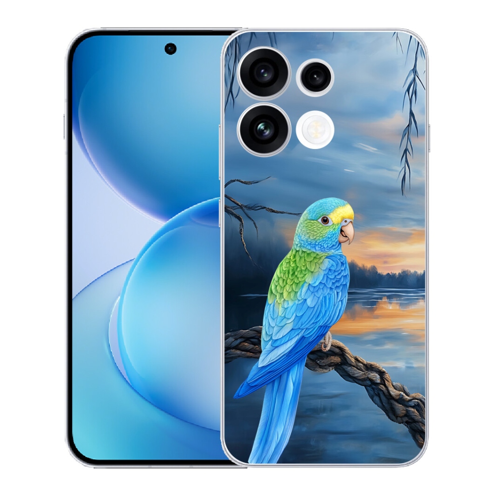 mmCase géltok az Oppo Reno 16 FS 5G-hez – kék papagáj