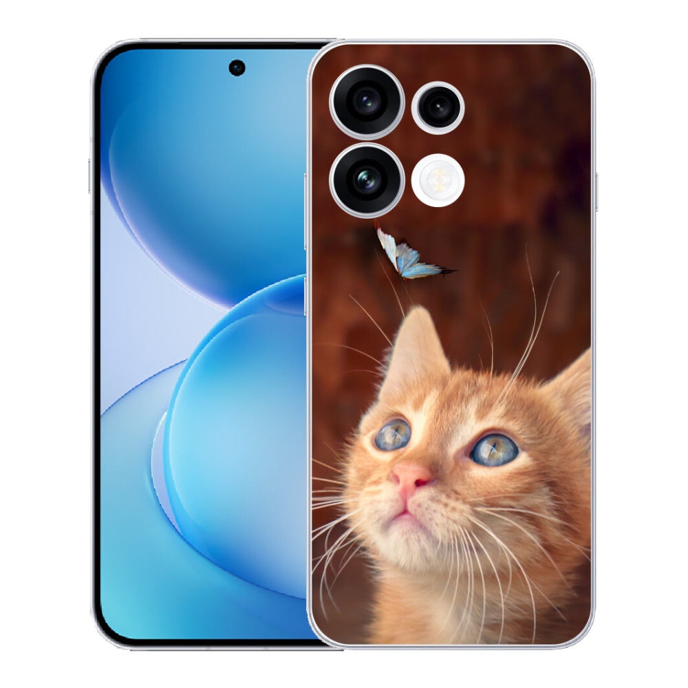 mmCase gél tok az Oppo Reno 16 FS 5G-hez – pillangó és cica