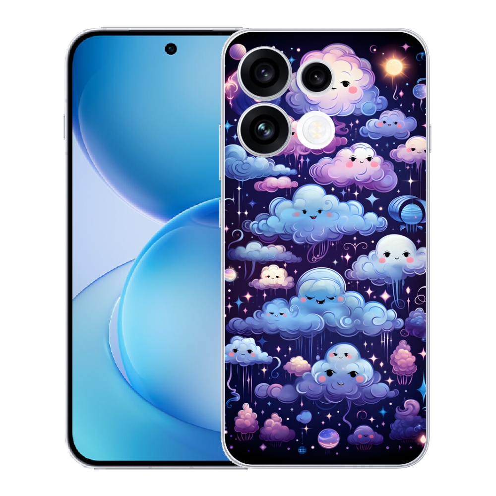 mmCase gél tok az Oppo Reno 16 FS 5G-hez – felhőmintás