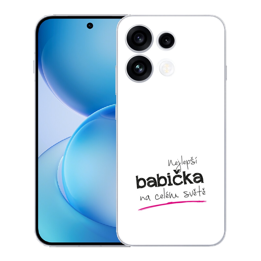mmCase gél tok az Oppo Reno 16 FS 5G-hez – a legjobb nagymama 4 fehér háttérrel