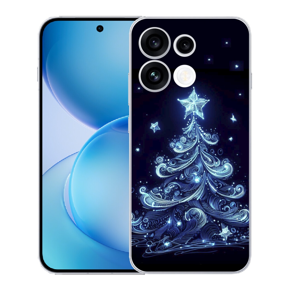 mmCase gél tok az Oppo Reno 16 FS 5G-hez – neon karácsonyfa 4