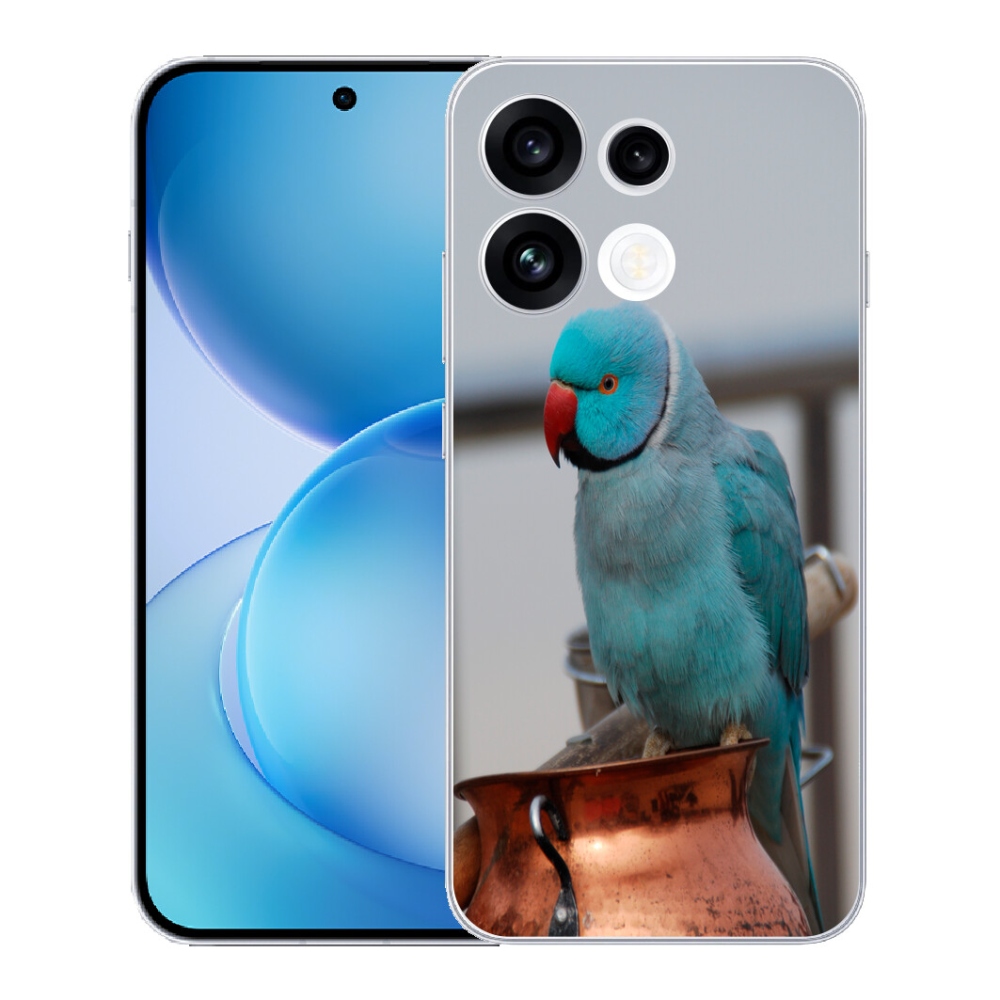 mmCase géltok az Oppo Reno 16 FS 5G-hez – kék alexandri papagáj