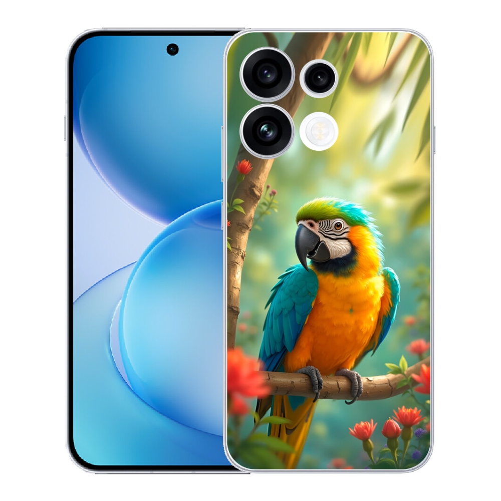 mmCase géltok az Oppo Reno 16 FS 5G-hez – kék-sárga ara papagáj