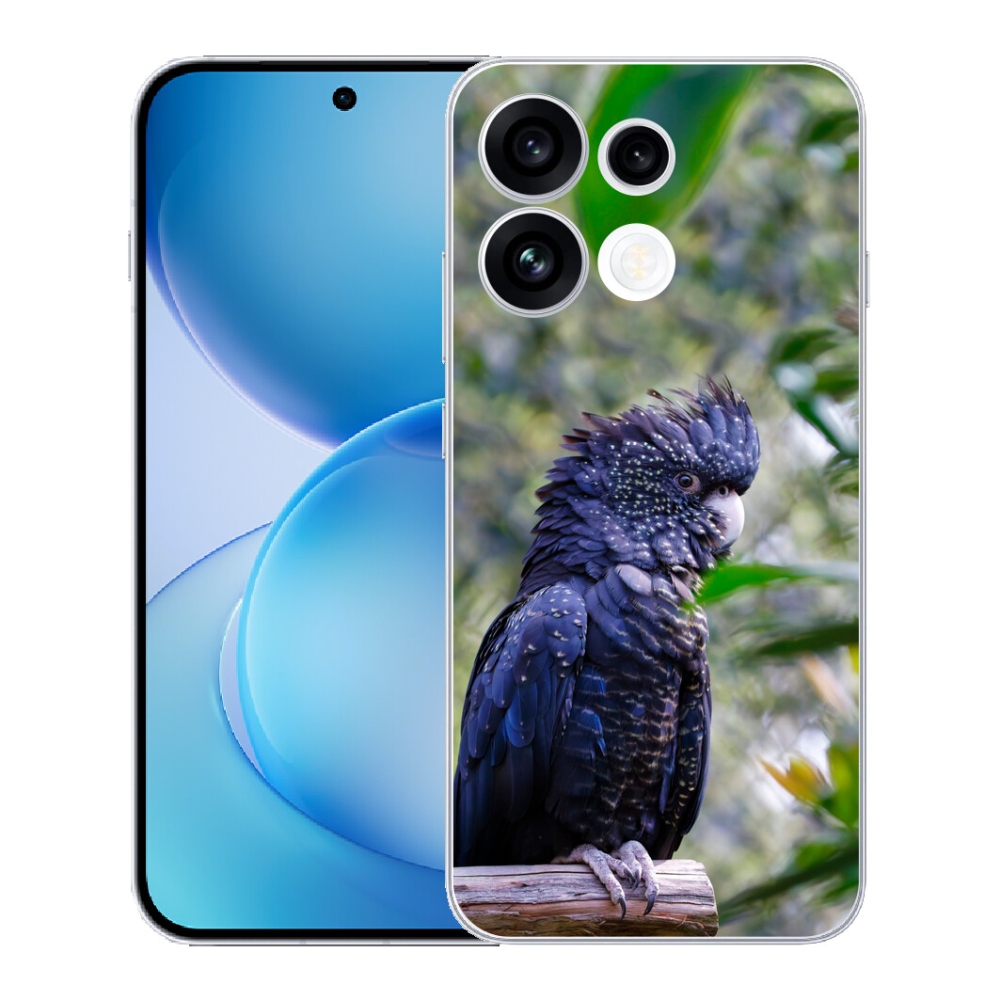 mmCase géltok az Oppo Reno 16 FS 5G-hez – fekete kakadu papagáj