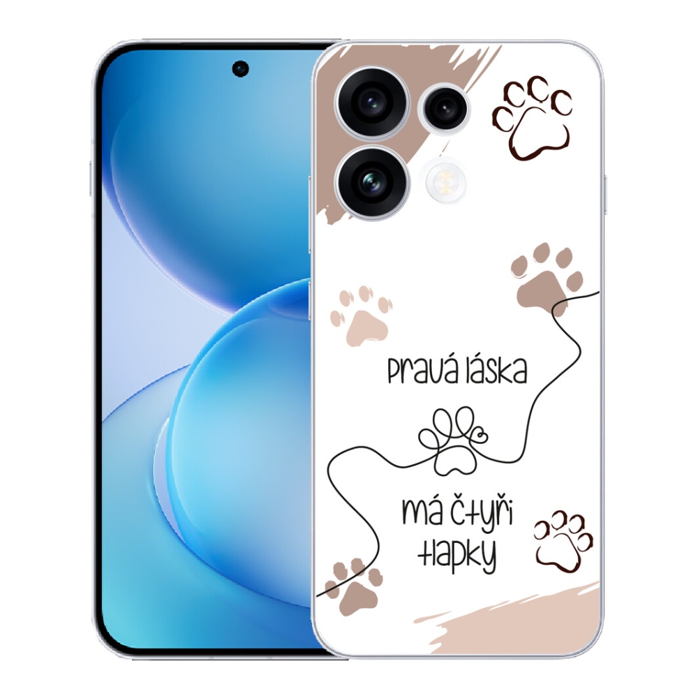 mmCase géltok az Oppo Reno 16 FS 5G-hez – kutyás motívum, 1 db, fehér háttérrel