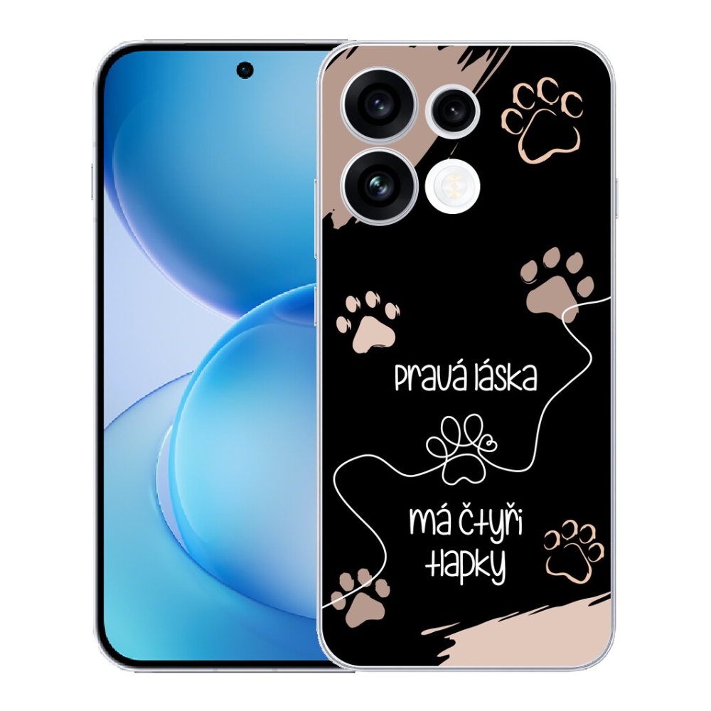 mmCase géltok az Oppo Reno 16 FS 5G-hez – kutyás motívum, 1. változat, fekete háttér