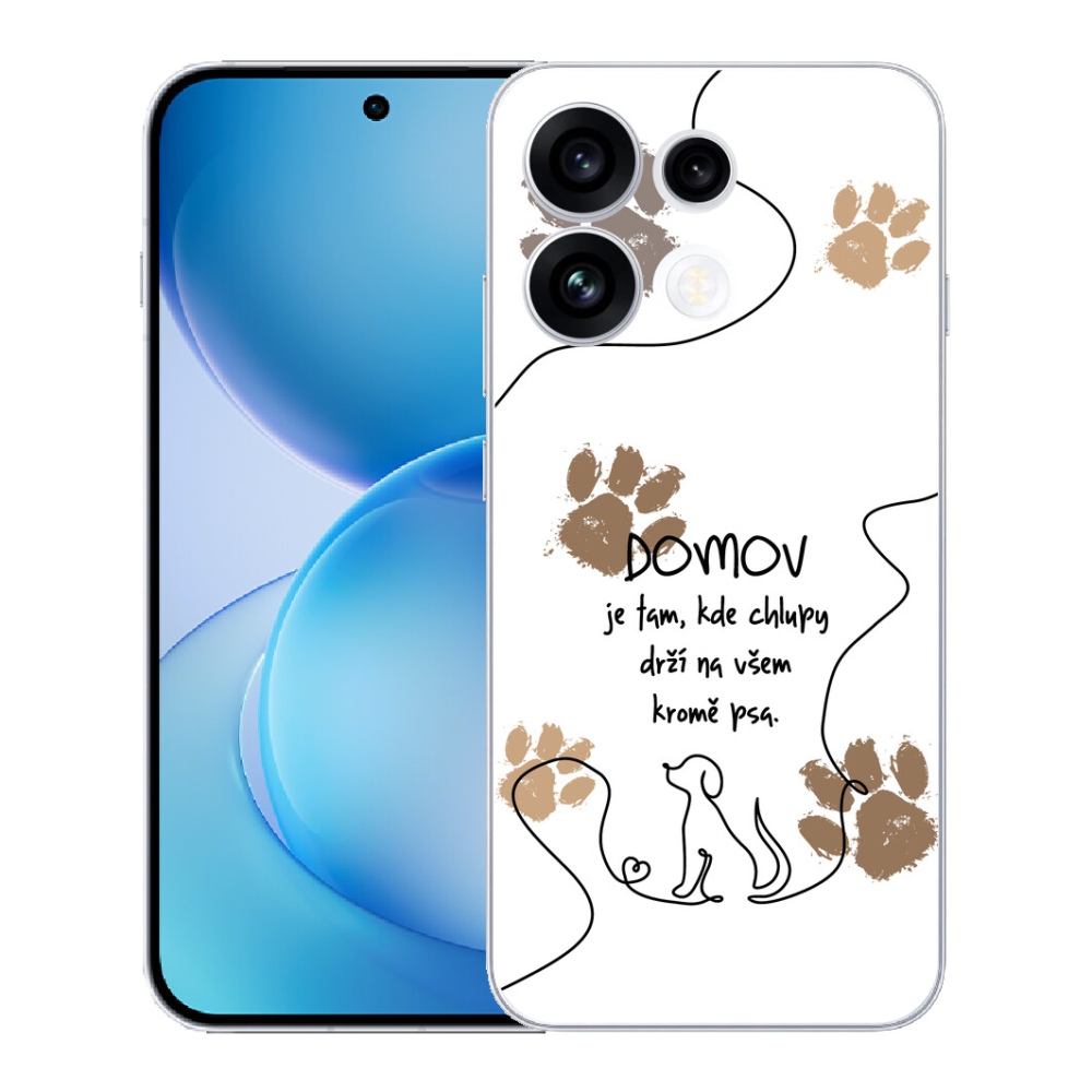 mmCase géltok az Oppo Reno 16 FS 5G-hez – kutyás motívum, fehér háttér