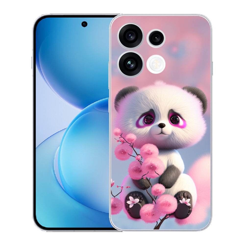 mmCase gél tok az Oppo Reno 16 FS 5G-hez – aranyos panda 1